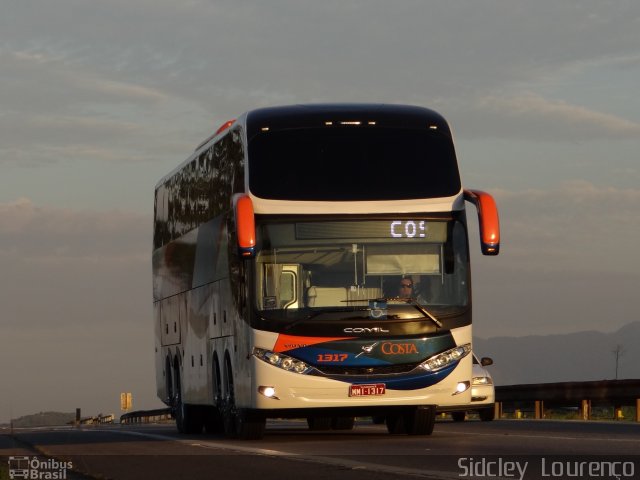 Costa Sul Turismo 1317 na cidade de Seropédica, Rio de Janeiro, Brasil, por Sidcley Lourenço. Número da foto: #857873.