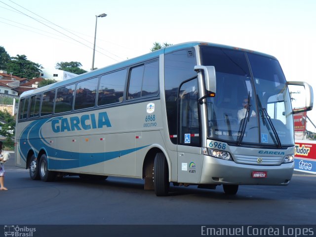 Viação Garcia 6968 na cidade de Bauru, São Paulo, Brasil, por Emanuel Corrêa Lopes. Número da foto: #858120.