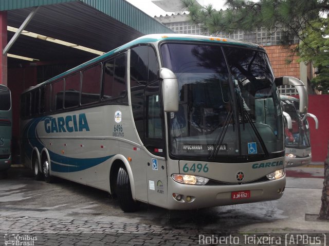 Viação Garcia 6496 na cidade de São Paulo, São Paulo, Brasil, por Roberto Teixeira. Número da foto: #858352.