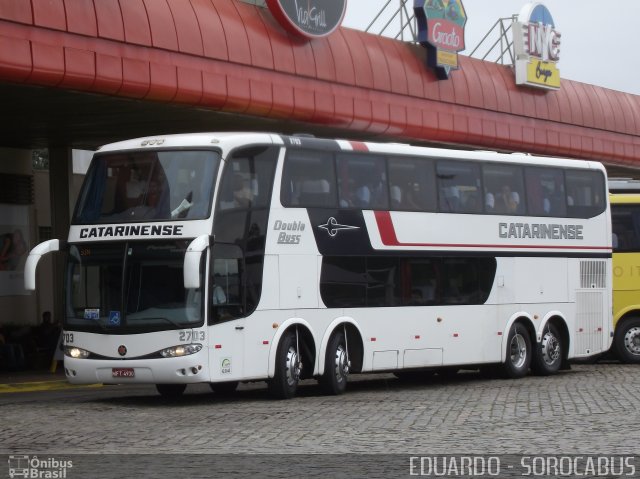 Auto Viação Catarinense 2703 na cidade de Registro, São Paulo, Brasil, por EDUARDO - SOROCABUS. Número da foto: #860737.
