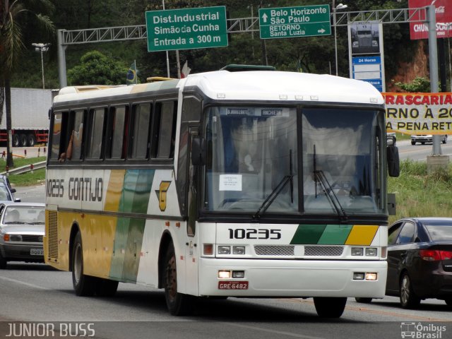 Empresa Gontijo de Transportes 10235 na cidade de Sabará, Minas Gerais, Brasil, por JUNIOR JUNIOR. ID da foto: 860804.