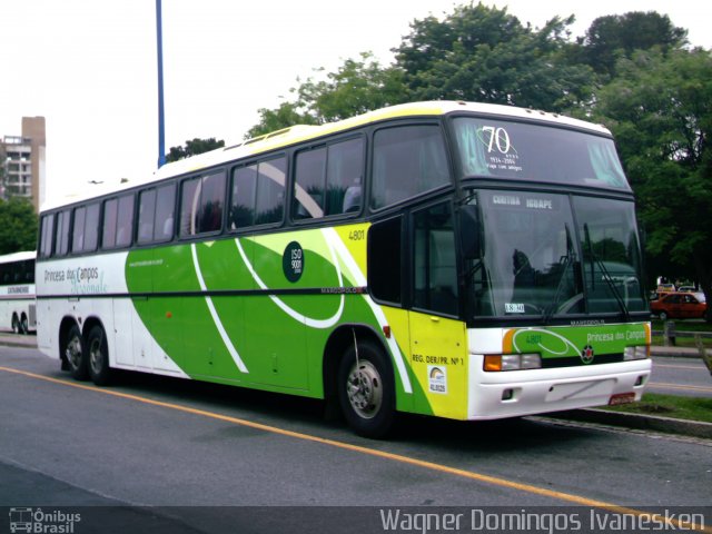Expresso Princesa dos Campos 4801 na cidade de Curitiba, Paraná, Brasil, por Wagner Domingos Ivanesken. Número da foto: #859078.