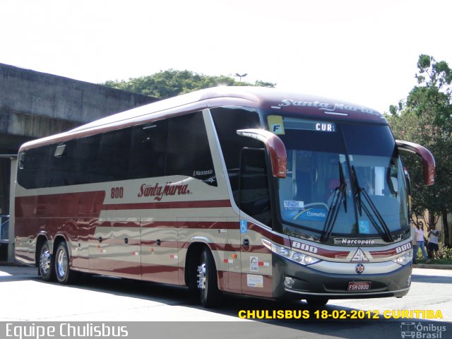 Santa Maria Fretamento e Turismo > Transportes Santa Maria(SP) 800 na cidade de Curitiba, Paraná, Brasil, por Paulo Roberto Chulis. Número da foto: #860375.