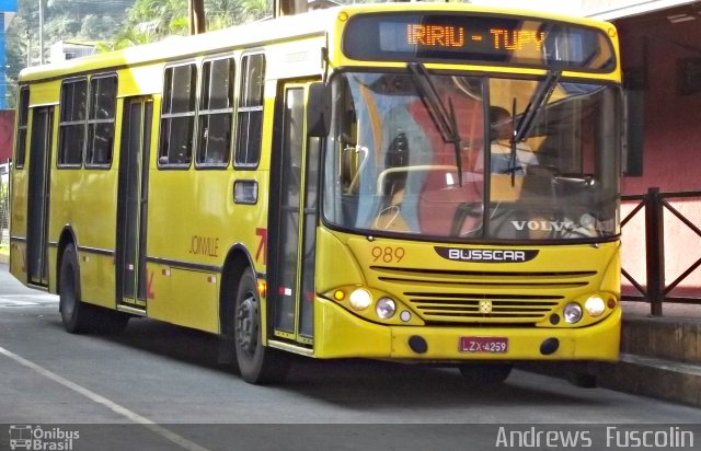 Transtusa - Transporte e Turismo Santo Antônio 989 na cidade de Joinville, Santa Catarina, Brasil, por Andrews  Fuscolin. ID da foto: 825797.