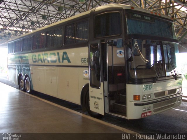 Viação Garcia 6812 na cidade de Bauru, São Paulo, Brasil, por Renan Watanabe. ID da foto: 862992.