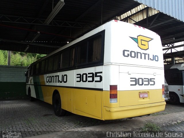 Empresa Gontijo de Transportes 3035 na cidade de Contagem, Minas Gerais, Brasil, por Christian Teixeira de Sousa. ID da foto: 863668.