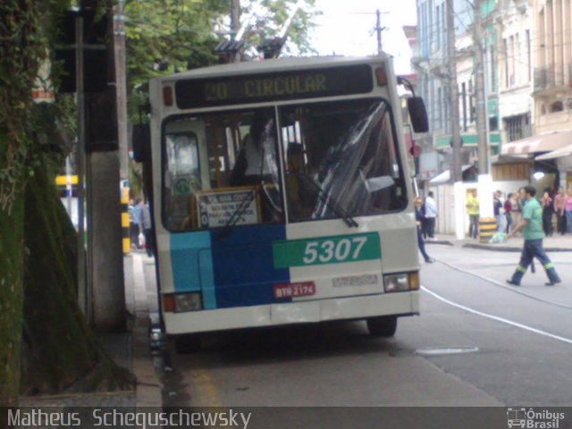 Viação Piracicabana Santos 5307 na cidade de Santos, São Paulo, Brasil, por Matheus  Scheguschewsky. Número da foto: #865977.