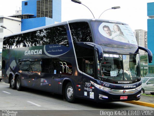 Viação Garcia 7157 na cidade de São Paulo, São Paulo, Brasil, por Diego K420 . Número da foto: #867025.