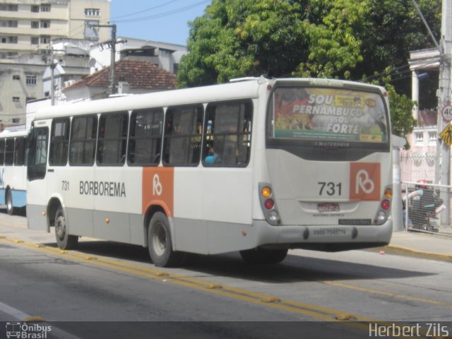 Borborema Imperial Transportes 731 na cidade de Recife, Pernambuco, Brasil, por Herbert Zils. ID da foto: 866111.