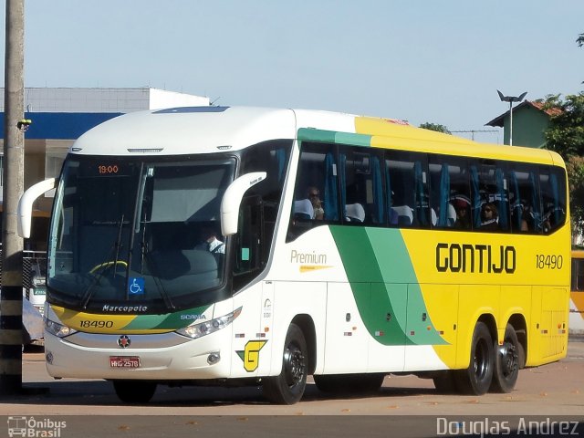 Empresa Gontijo de Transportes 18490 na cidade de Goiânia, Goiás, Brasil, por Douglas Andrez. Número da foto: #869143.