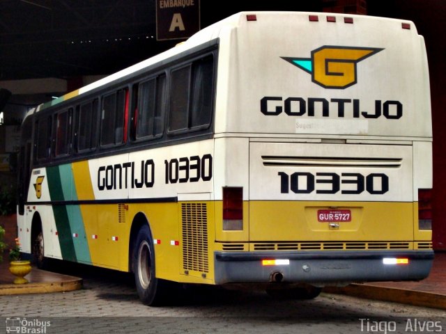 Empresa Gontijo de Transportes 10330 na cidade de Coronel Fabriciano, Minas Gerais, Brasil, por Tiago  Alves. ID da foto: 870921.