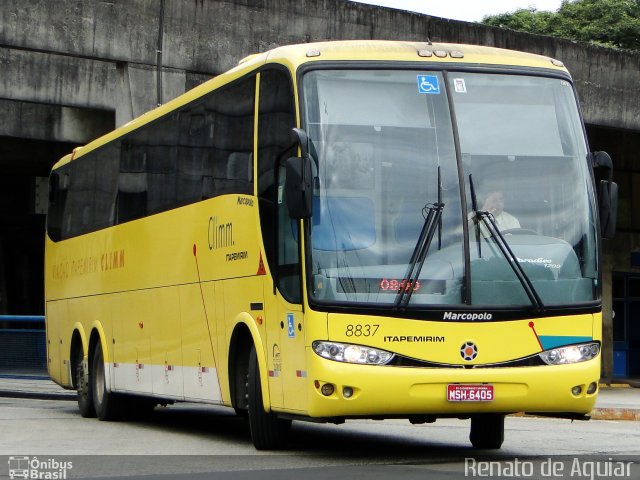 Viação Itapemirim 8837 na cidade de Curitiba, Paraná, Brasil, por Renato de Aguiar. ID da foto: 871231.