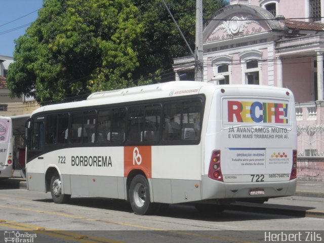 Borborema Imperial Transportes 722 na cidade de Recife, Pernambuco, Brasil, por Herbert Zils. Número da foto: #870865.