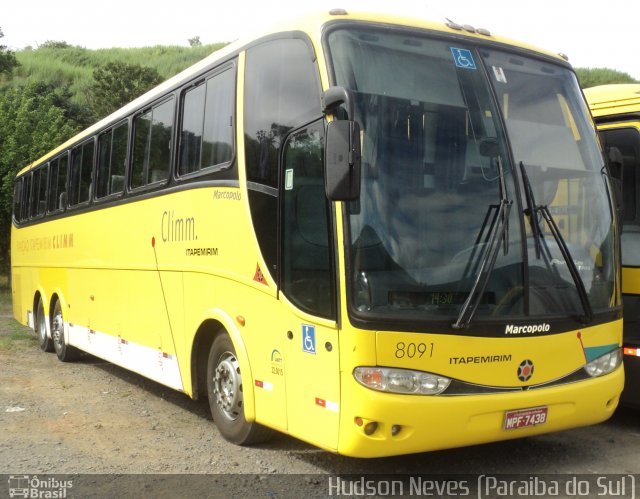 Viação Itapemirim 8091 na cidade de Paraíba do Sul, Rio de Janeiro, Brasil, por Hudson Neves. Número da foto: #871870.