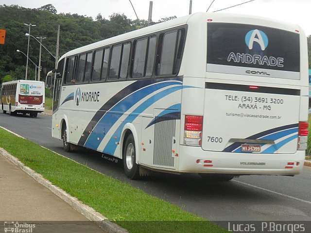 Viação Andrade 7600 na cidade de Araxá, Minas Gerais, Brasil, por Lucas Borges . Número da foto: #870867.