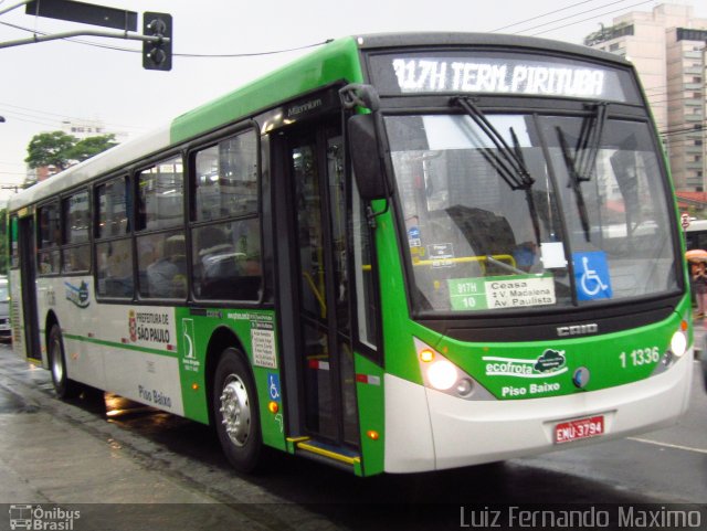 Viação Santa Brígida 1 1336 na cidade de São Paulo, São Paulo, Brasil, por Luiz Fernando Maximo. ID da foto: 873934.