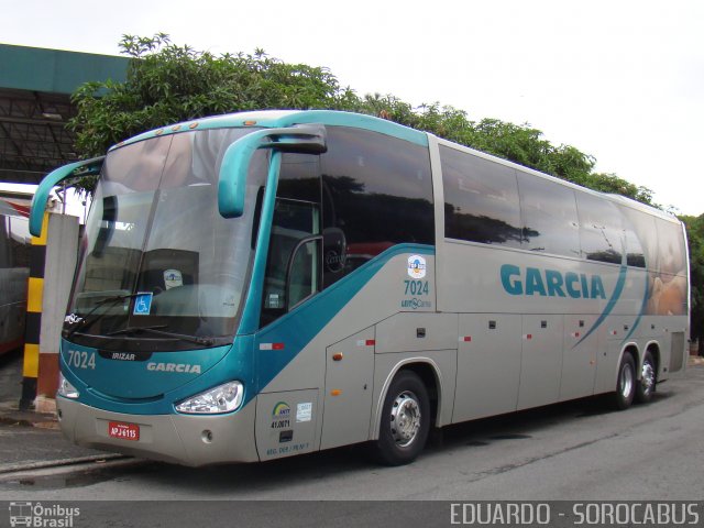 Viação Garcia 7024 na cidade de São Paulo, São Paulo, Brasil, por EDUARDO - SOROCABUS. Número da foto: #874606.