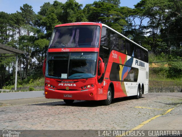 Pluma Conforto e Turismo 7106 na cidade de Joinville, Santa Catarina, Brasil, por Paulobuss  Guaratuba. ID da foto: 876175.