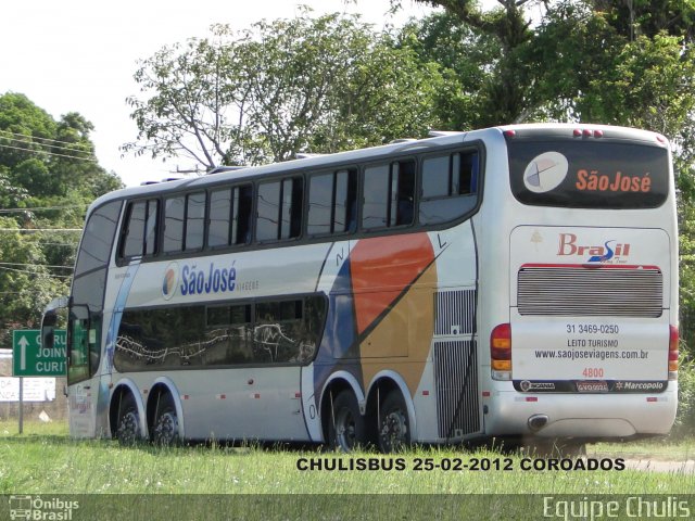 São José Viagens 4800 na cidade de Guaratuba, Paraná, Brasil, por Paulo Roberto Chulis. ID da foto: 876369.