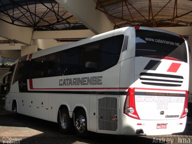 Auto Viação Catarinense 3012 na cidade de Joinville, Santa Catarina, Brasil, por Andrey  Lima. Número da foto: #876679.