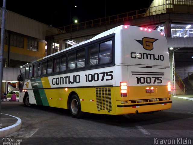 Empresa Gontijo de Transportes 10075 na cidade de Belo Horizonte, Minas Gerais, Brasil, por Krayon Klein. ID da foto: 878347.