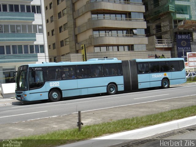 Transol Transportes Coletivos 0202 na cidade de Florianópolis, Santa Catarina, Brasil, por Herbert Zils. ID da foto: 877877.