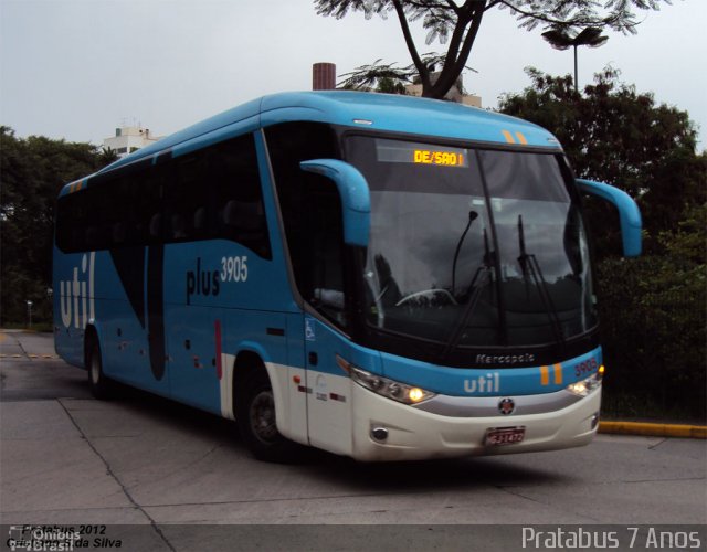 UTIL - União Transporte Interestadual de Luxo 3905 na cidade de São Paulo, São Paulo, Brasil, por Cristiano Soares da Silva. ID da foto: 881509.