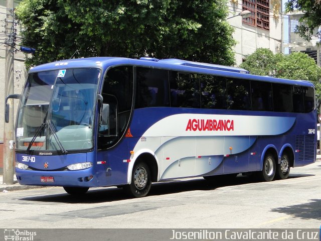 Viação Águia Branca 31640 na cidade de Rio de Janeiro, Rio de Janeiro, Brasil, por Josenilton  Cavalcante da Cruz. Número da foto: #880896.