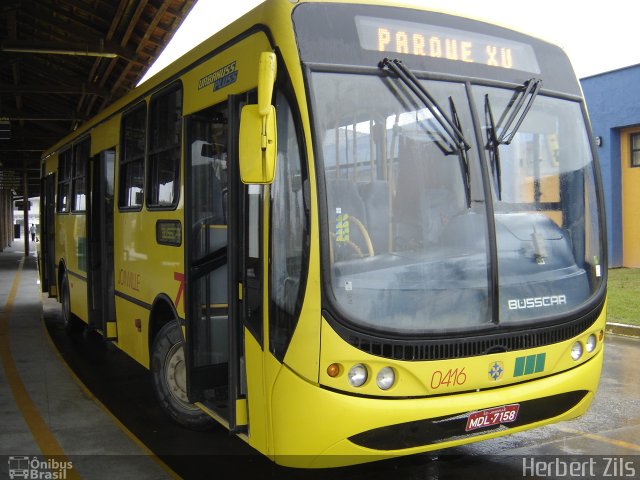 Transtusa - Transporte e Turismo Santo Antônio 0416 na cidade de Joinville, Santa Catarina, Brasil, por Herbert Zils. ID da foto: 880726.