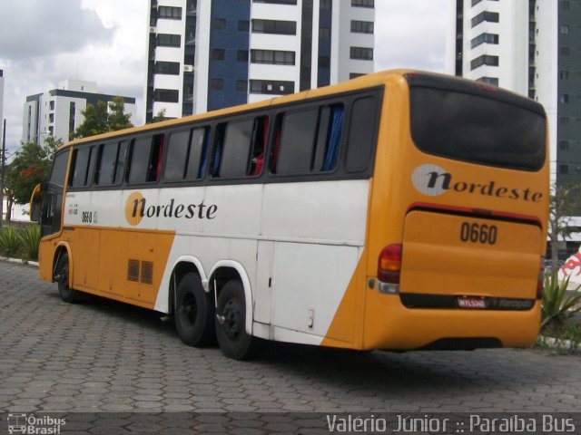 Viação Nordeste 0660 na cidade de Campina Grande, Paraíba, Brasil, por Valério Júnior. Número da foto: #827083.