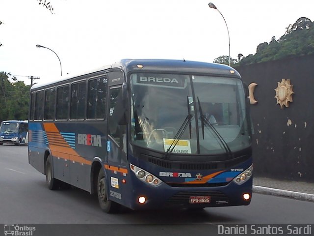 Breda Transportes e Serviços 2758 na cidade de Praia Grande, São Paulo, Brasil, por Daniel Santos Sardi. ID da foto: 829740.