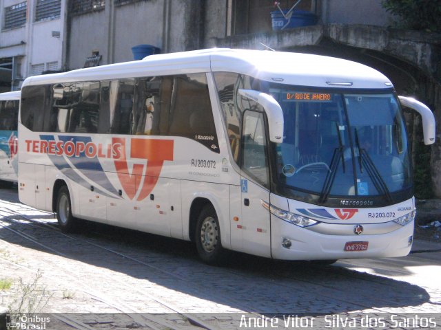 Viação Teresópolis RJ 203.072 na cidade de Rio de Janeiro, Rio de Janeiro, Brasil, por André Vitor  Silva dos Santos. Número da foto: #829883.