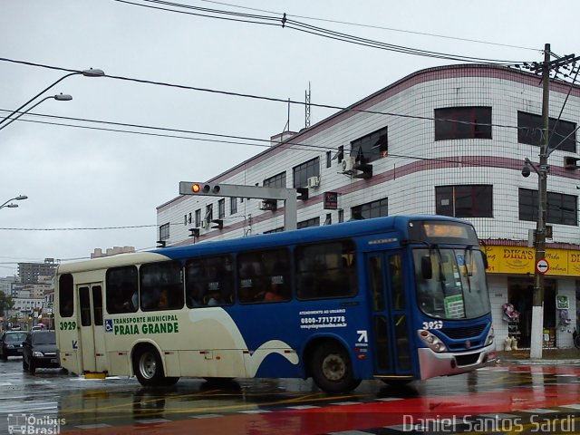 Viação Piracicabana Praia Grande 3929 na cidade de Praia Grande, São Paulo, Brasil, por Daniel Santos Sardi. Número da foto: #829800.
