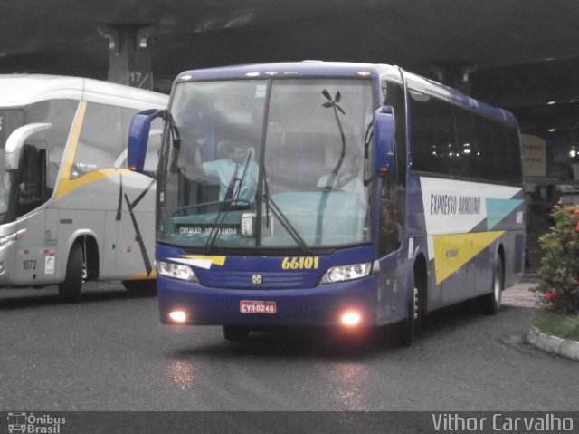 Expresso Araguari 66101 na cidade de Uberlândia, Minas Gerais, Brasil, por Vithor Augusto  Souza Carvalho. ID da foto: 829040.