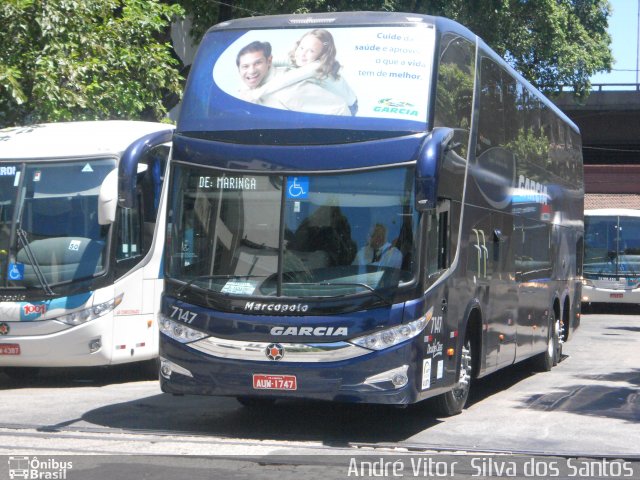 Viação Garcia 7147 na cidade de Rio de Janeiro, Rio de Janeiro, Brasil, por André Vitor  Silva dos Santos. Número da foto: #829716.