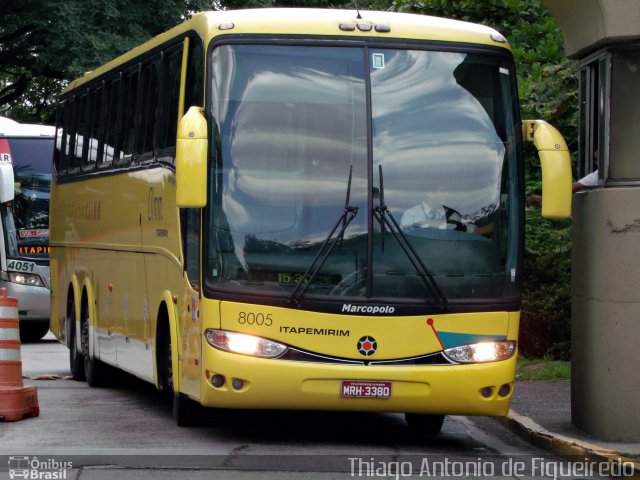 Viação Itapemirim 8005 na cidade de São Paulo, São Paulo, Brasil, por Thiago Antonio de Figueiredo. Número da foto: #830578.