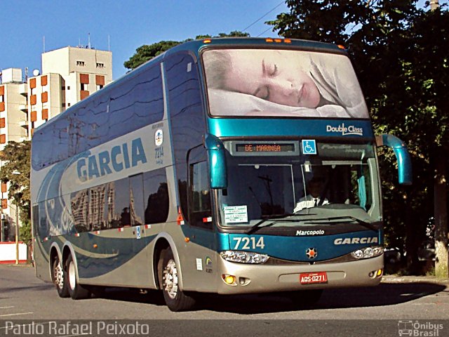 Viação Garcia 7214 na cidade de São José dos Campos, São Paulo, Brasil, por Paulo Rafael Peixoto. Número da foto: #829186.