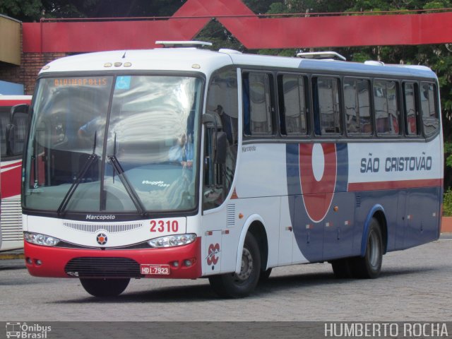 Viação São Cristóvão 2310 na cidade de Divinópolis, Minas Gerais, Brasil, por Humberto Rocha. Número da foto: #830951.