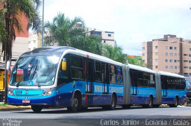 Metrobus 1008 na cidade de Goiânia, Goiás, Brasil, por Carlos Júnior. ID da foto: 831569.