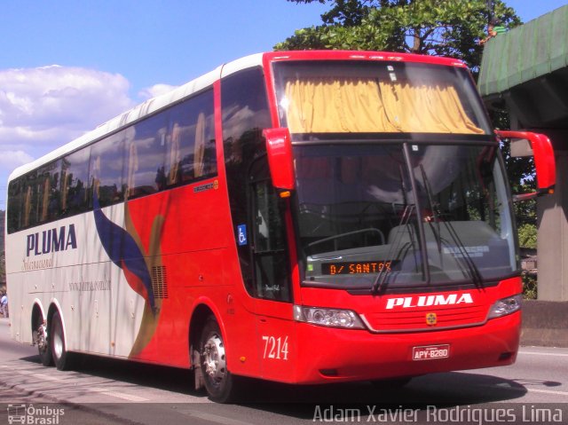 Pluma Conforto e Turismo 7214 na cidade de Cubatão, São Paulo, Brasil, por Adam Xavier Rodrigues Lima. Número da foto: #831669.