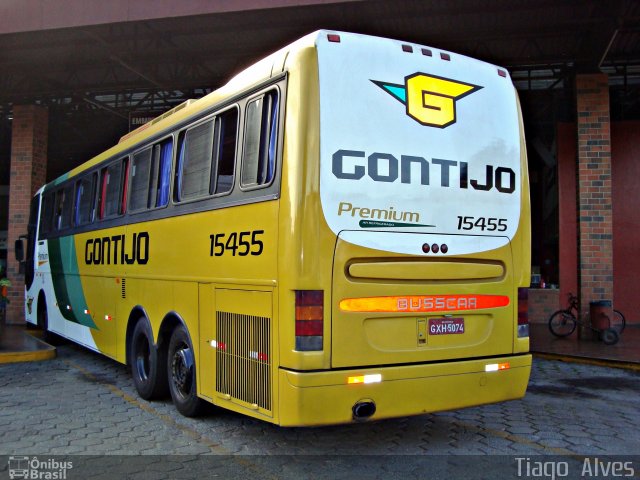 Empresa Gontijo de Transportes 15455 na cidade de Coronel Fabriciano, Minas Gerais, Brasil, por Tiago  Alves. ID da foto: 836611.