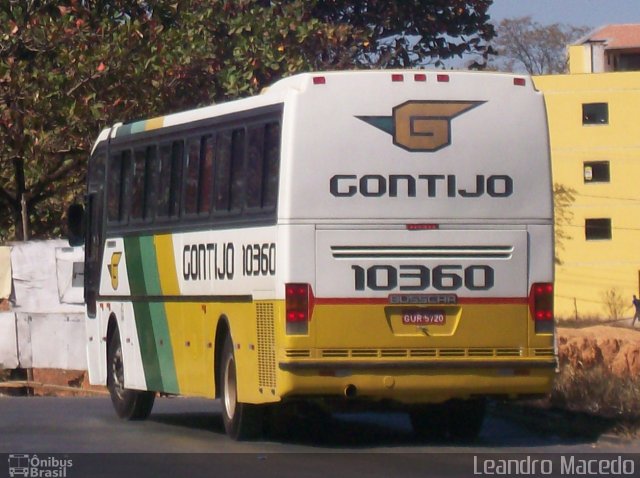 Empresa Gontijo de Transportes 10360 na cidade de Montes Claros, Minas Gerais, Brasil, por Leandro Macedo. ID da foto: 836677.