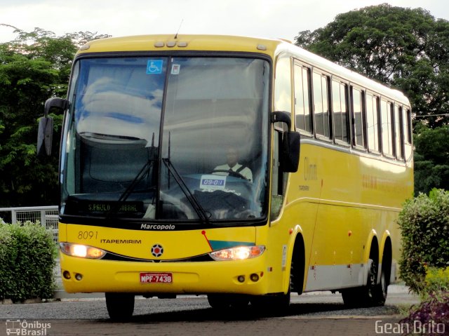 Viação Itapemirim 8091 na cidade de Uberlândia, Minas Gerais, Brasil, por Gean Brito. Número da foto: #837451.