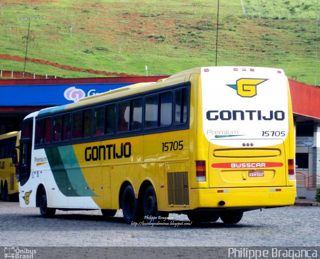 Empresa Gontijo de Transportes 15705 na cidade de João Monlevade, Minas Gerais, Brasil, por Philippe Almeida. ID da foto: 838523.