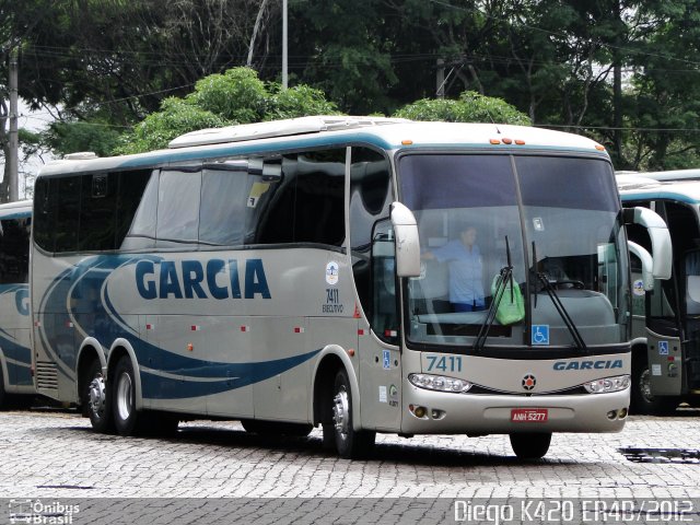 Viação Garcia 7411 na cidade de São Paulo, São Paulo, Brasil, por Diego K420 . ID da foto: 839172.