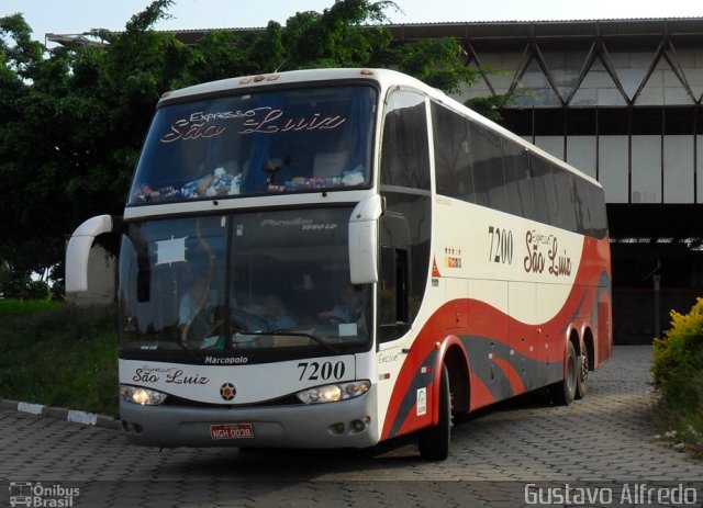 Expresso São Luiz 7200 na cidade de Maceió, Alagoas, Brasil, por Gustavo Alfredo. ID da foto: 885540.