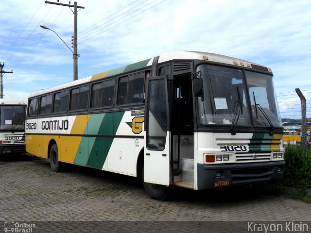 Empresa Gontijo de Transportes 3020 na cidade de Contagem, Minas Gerais, Brasil, por Krayon Klein. ID da foto: 884511.