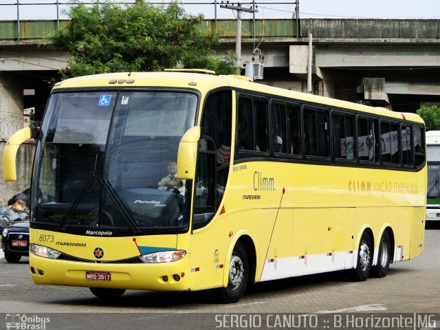 Viação Itapemirim 8073 na cidade de Belo Horizonte, Minas Gerais, Brasil, por Sérgio A.  B.  Canuto. ID da foto: 903582.