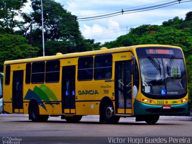 Viação Garcia 7555 na cidade de Maringá, Paraná, Brasil, por Victor Hugo Guedes Pereira. Número da foto: #906183.