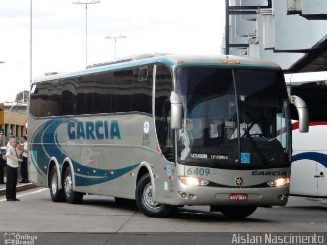 Viação Garcia 6409 na cidade de São José do Rio Preto, São Paulo, Brasil, por Aislan Nascimento. Número da foto: #906351.